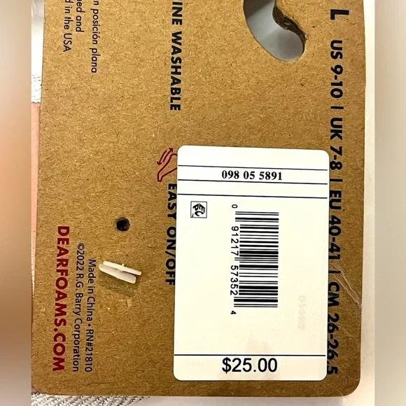 Dluxe by Dearfoams Plush Faux Fur “Super Mom” Slippers Size Large 9-10 - Picture 8 of 12